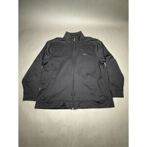 Greg Norman Mens Adult XL Black Textured Golf Full Zip Lined Casual Jacket